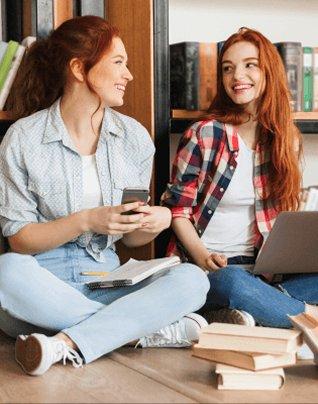 Student focused on work